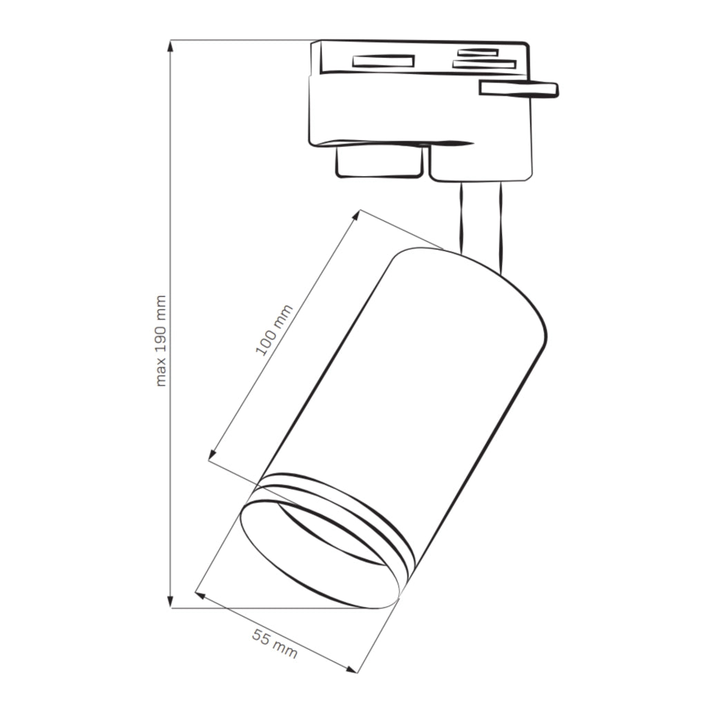Kit binario PARIS bianco 6 faretti GU10 Polux 321626