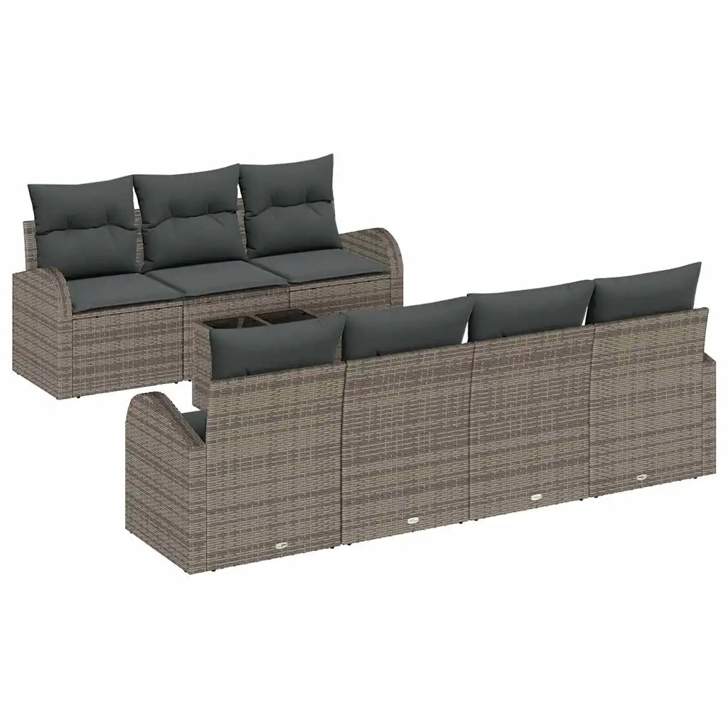 Set Divano da Giardino Grigio 55 x 55 x 37 cm polyrattan 3345949