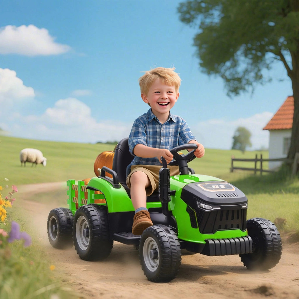 Trattore per Bambini Elettrico ¨C Zephmum ¨C Verde