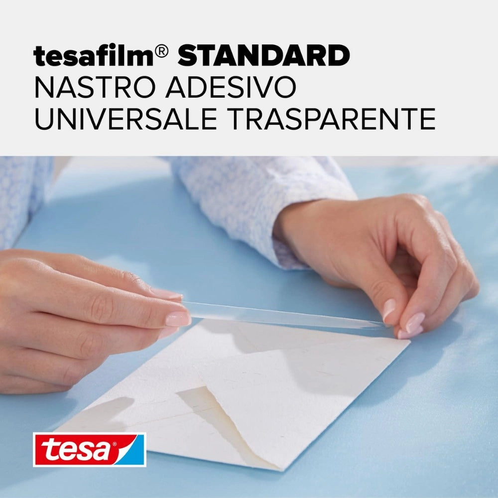 Tesa tesafilm standard nastro adesivo multiuso 66m x 15mm - 10 rotoli