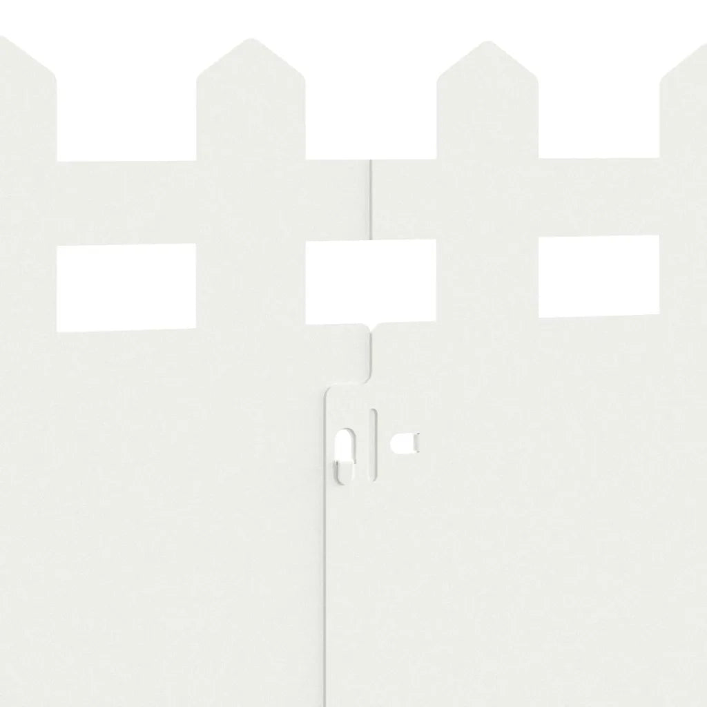 Bordure per prato 30 pz Bianco 103 x 0,05 x 22 cm Acciaio CFW3727351