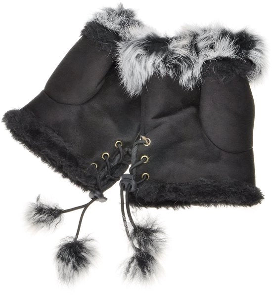 Manopole da donna in pelliccia artificiale - Modello adattabile con cordoncino regolabile - colore imitante pelliccia - Manopole calde per donne - Stagione autunno inverno