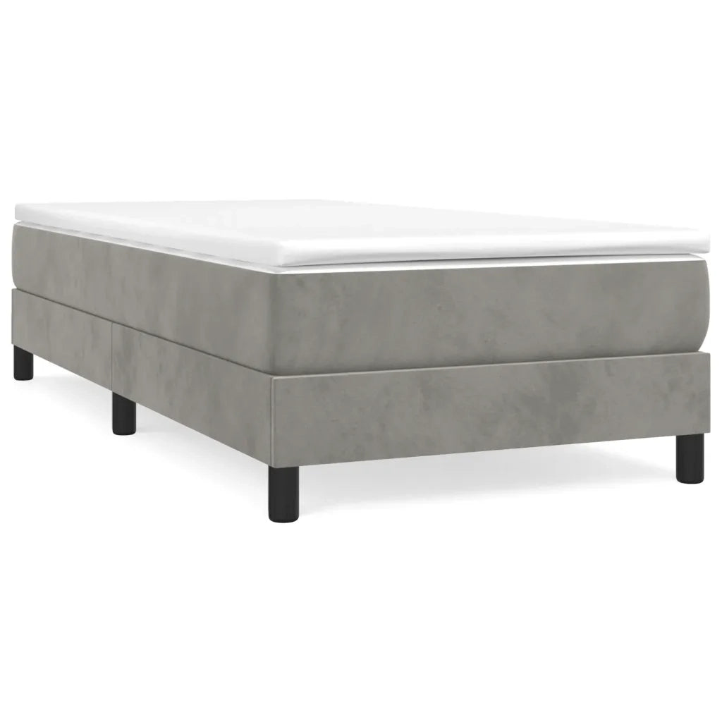 Struttura Letto a Rete a Molle Grigio Chiaro 80x200 cm Velluto 3120736