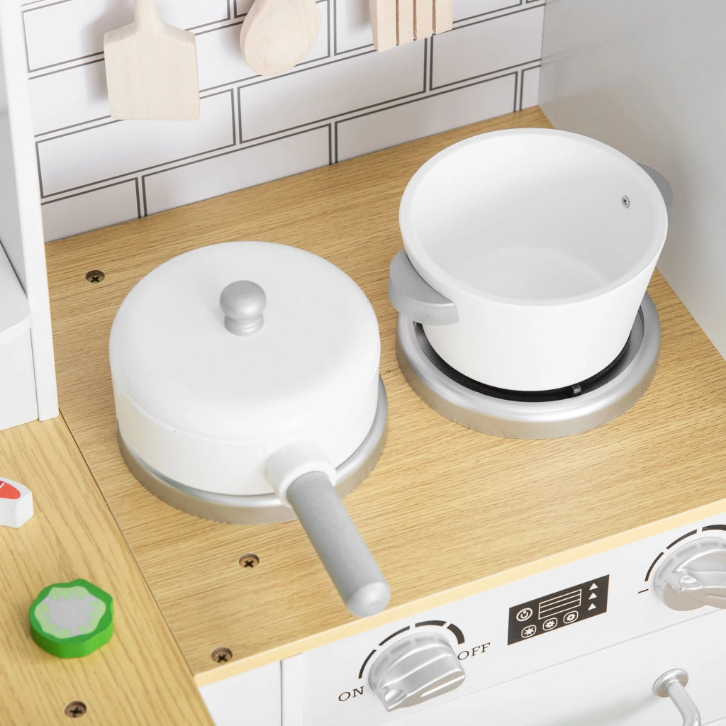 Cucina Giocattolo per Bambini 3-6 Anni con Accessori ¨C Minimal ¨C Bianco
