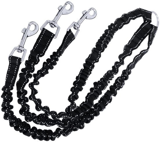 Cinturone per Cani con Cerniera a 3 Vie - Corda Riflettente - Fodero in Nylon Durevole - Leggero - Sicurezza Notturna - Guinzaglio per Cani