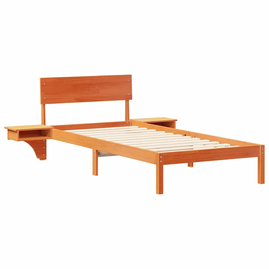 Struttura del letto Marrone cerato 90 x 200 cm Pino massello 873465