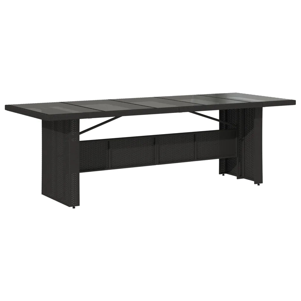 Set Bistrò da Giardino 9 pz con Cuscini in Polyrattan Nero 3277234