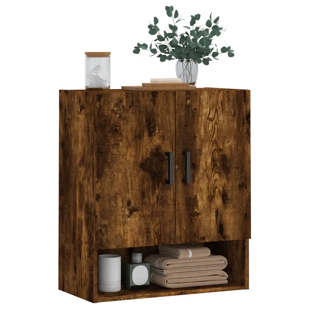 Armadietto a Muro Rovere Fumo 60x31x70 cm in Legno Multistrato 829913