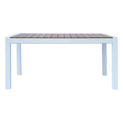 Tavolo Maiorca 160/210 Alluminio Bianco E Resinwood Moia