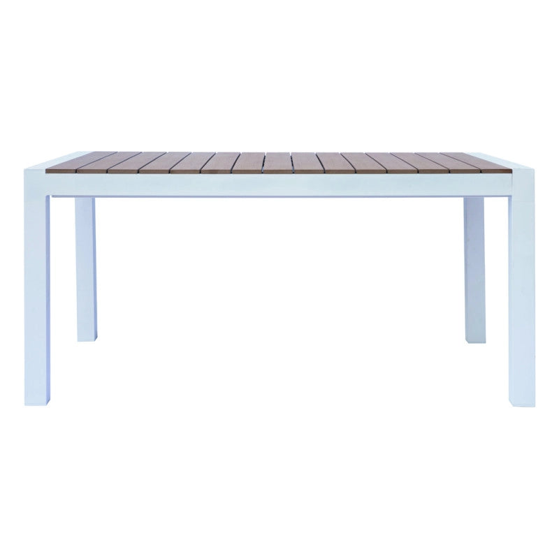 Tavolo Maiorca 160/210 Alluminio Bianco E Resinwood Moia