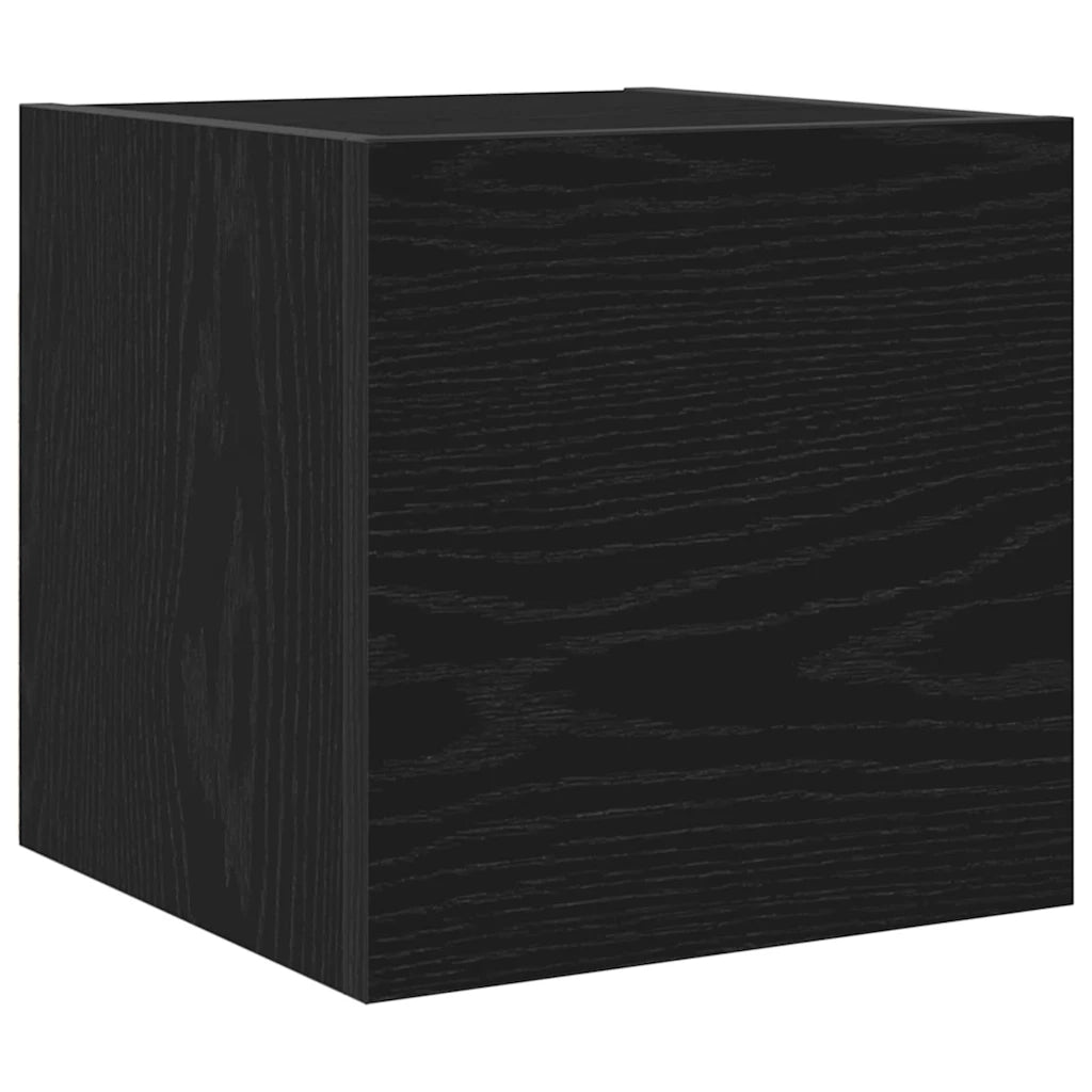 Mobile TV da parete 2 pcs Rovere Nero 30,5 x 30 x 30 cm 862577