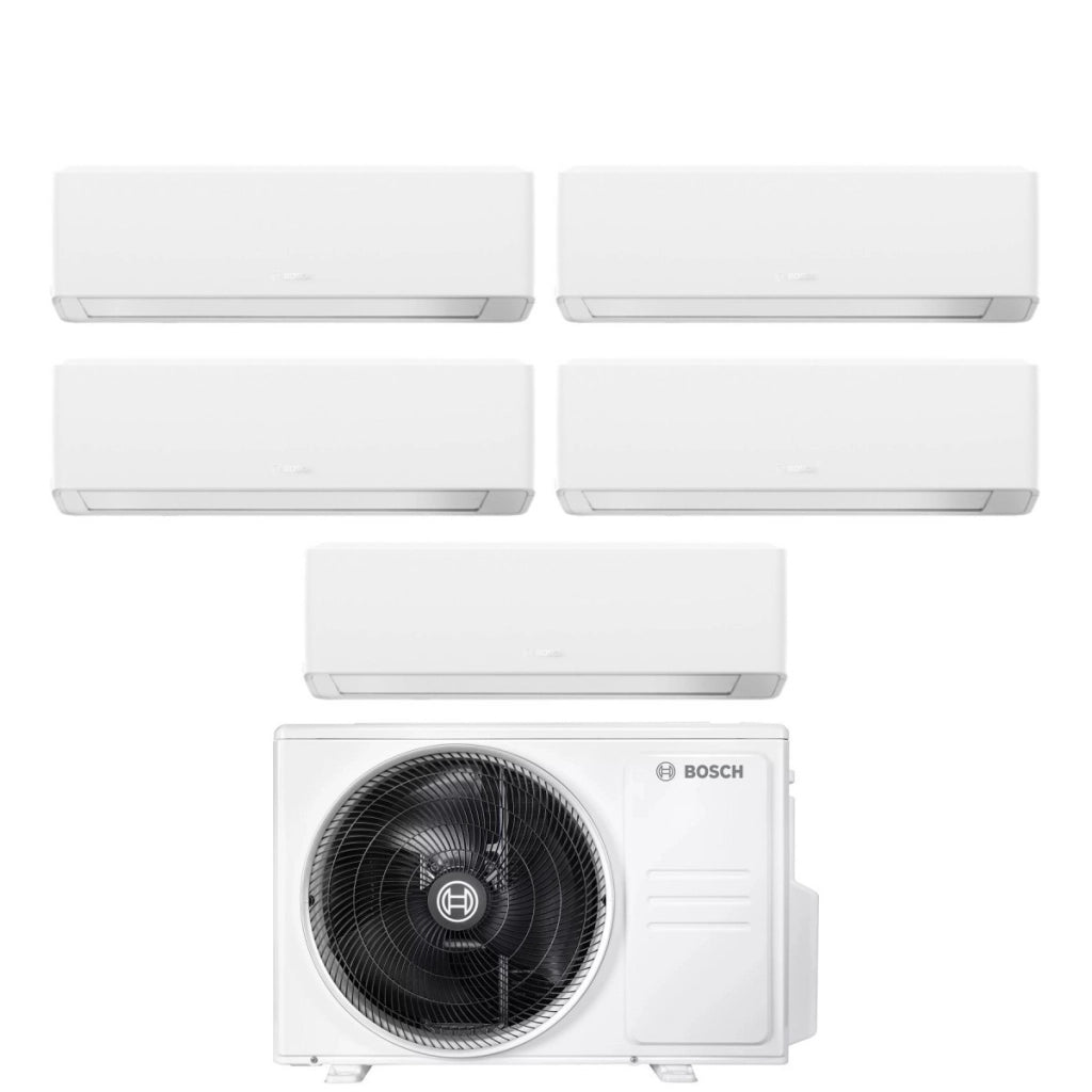 Condizionatore Penta Split Bosch CLIMATE 7000i WHITE 9+9+9+9+12 con 5000M 105/4 E R-32 Wi-Fi Integrato