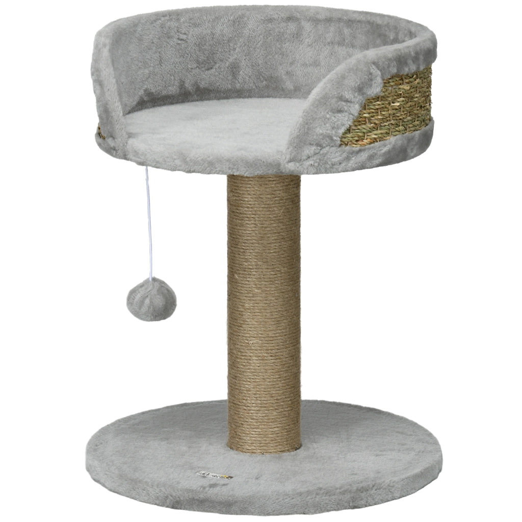 Letto per gatti con albero tiragraffi e cuscino ¨C Minimal ¨C grigio 40x40x49 cm