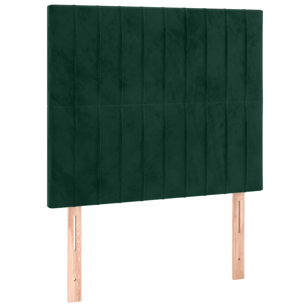 Testiera | Testata a LED Verde Scuro 100x5x118/128cm in Velluto