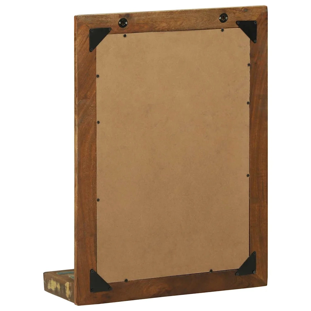 Specchio da Bagno | Specchio decorativo Marrone Legno Recuperato Massello