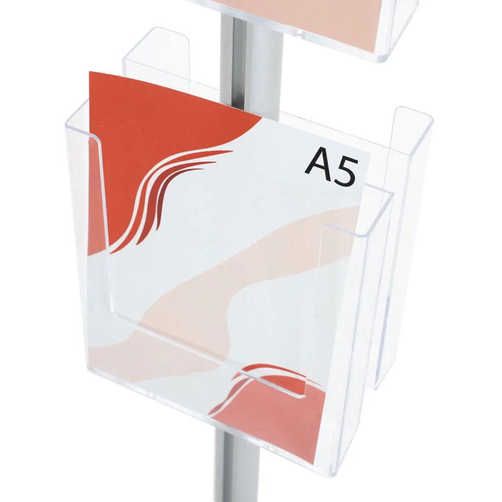 Set Ricambio tasche Porta depliant espositore formato A5 - Bifacciale