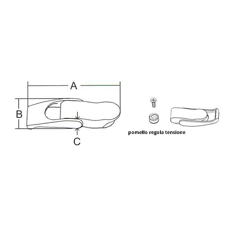 CHIUSURA INOX NERA KEYLESS PVD CLOSURE