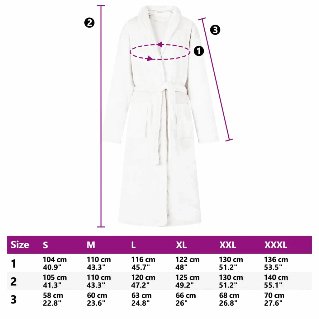 Accappatoio senza Cappuccio Bianco xl Flanella CFW2475805
