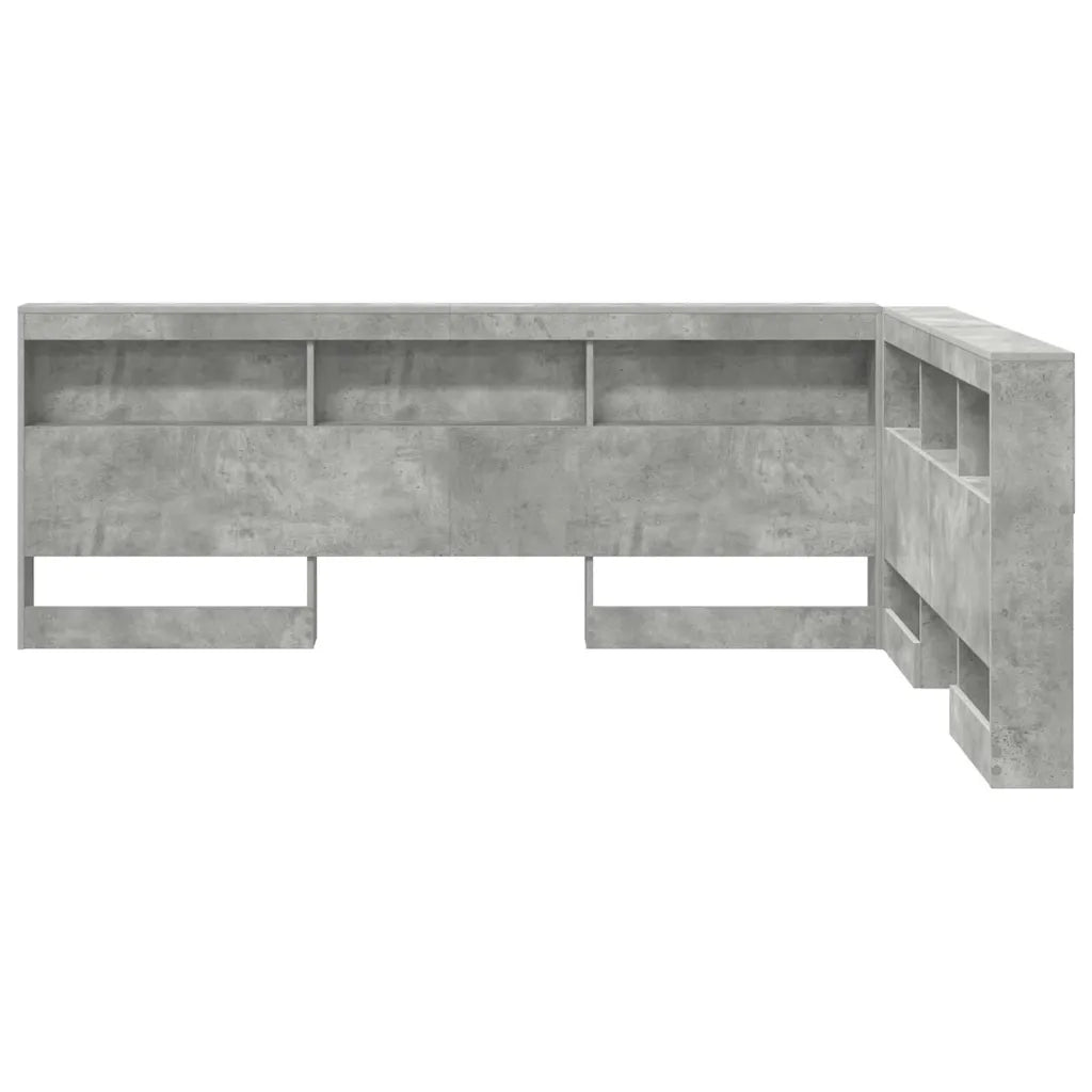 Testata contenitore Grigio cemento 150 cm Legno multistrato 3335496
