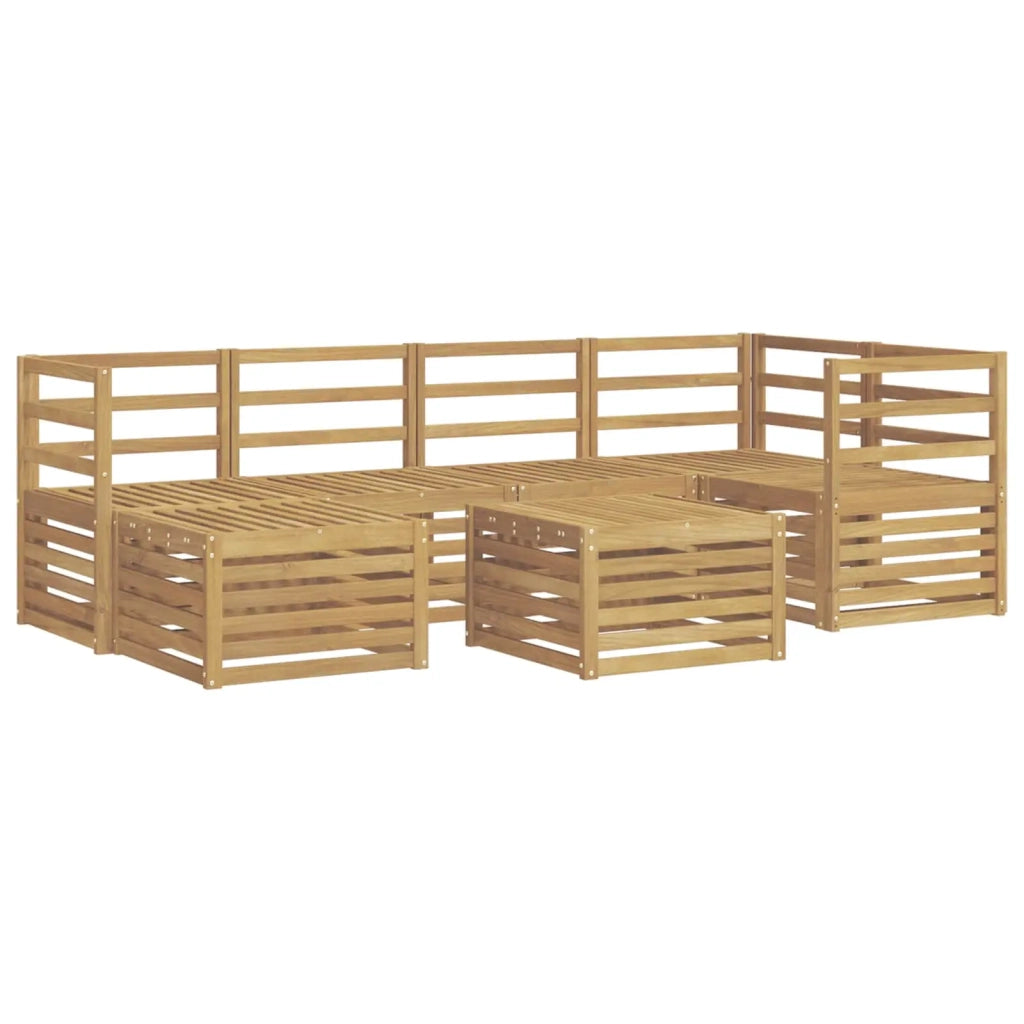 Set di divani da esterno 7 pcs Bianco Poliestere 3392134