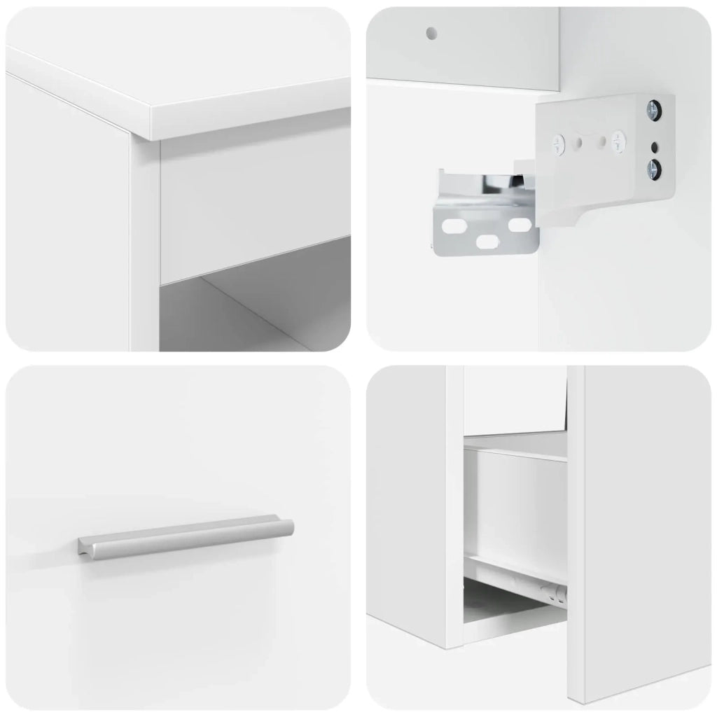 Set di mobili per il bagno 2 pcs Bianco Legno ingegnerizzato 3403896