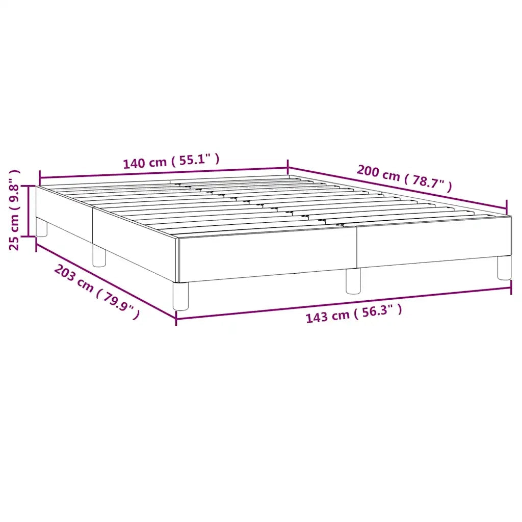 Letto matrimoniale | Letto per adulti | Giroletto senza Materasso Verde Scuro 140x200 cm in Velluto