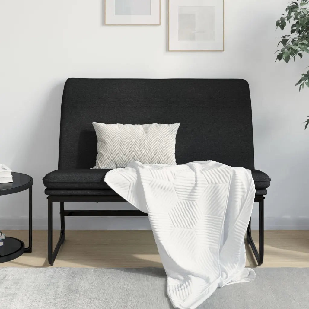 Panca Nera 100x75x76 cm in Tessuto 351323