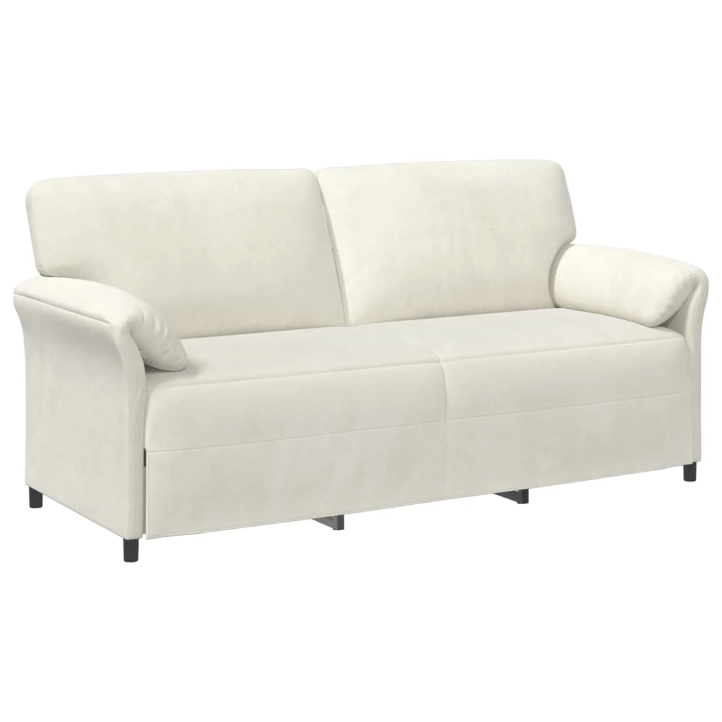 Divano 3-Persone Crema 198 x 83 x 95 cm Velluto 42033975