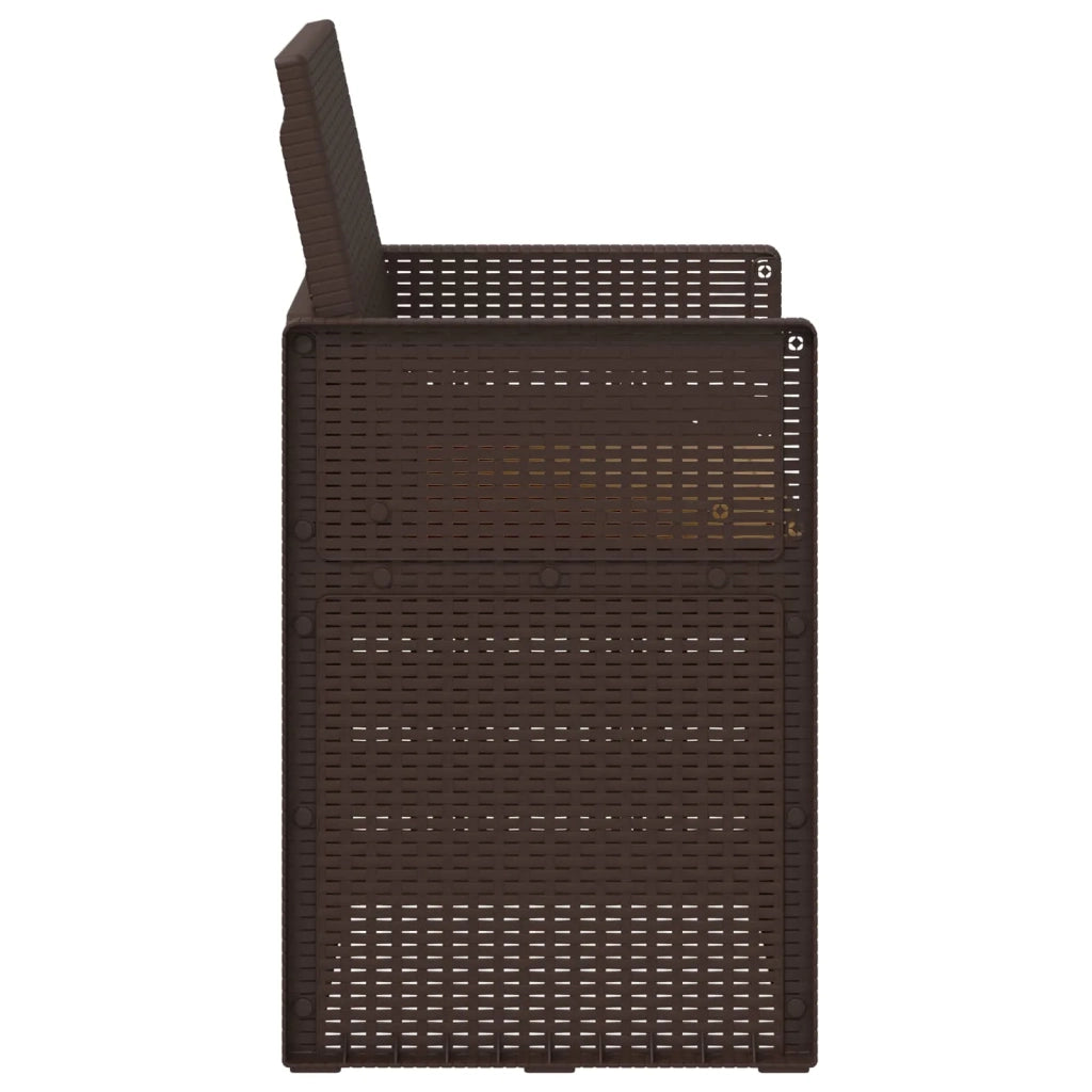 Sedie da pranzo da giardino 2 pcs Marrone e Tortora PP 899991