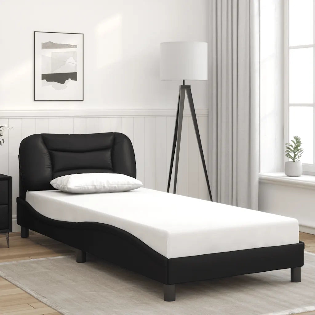Giroletto senza Materasso Hvar Nero 80x200 cm in Similpelle