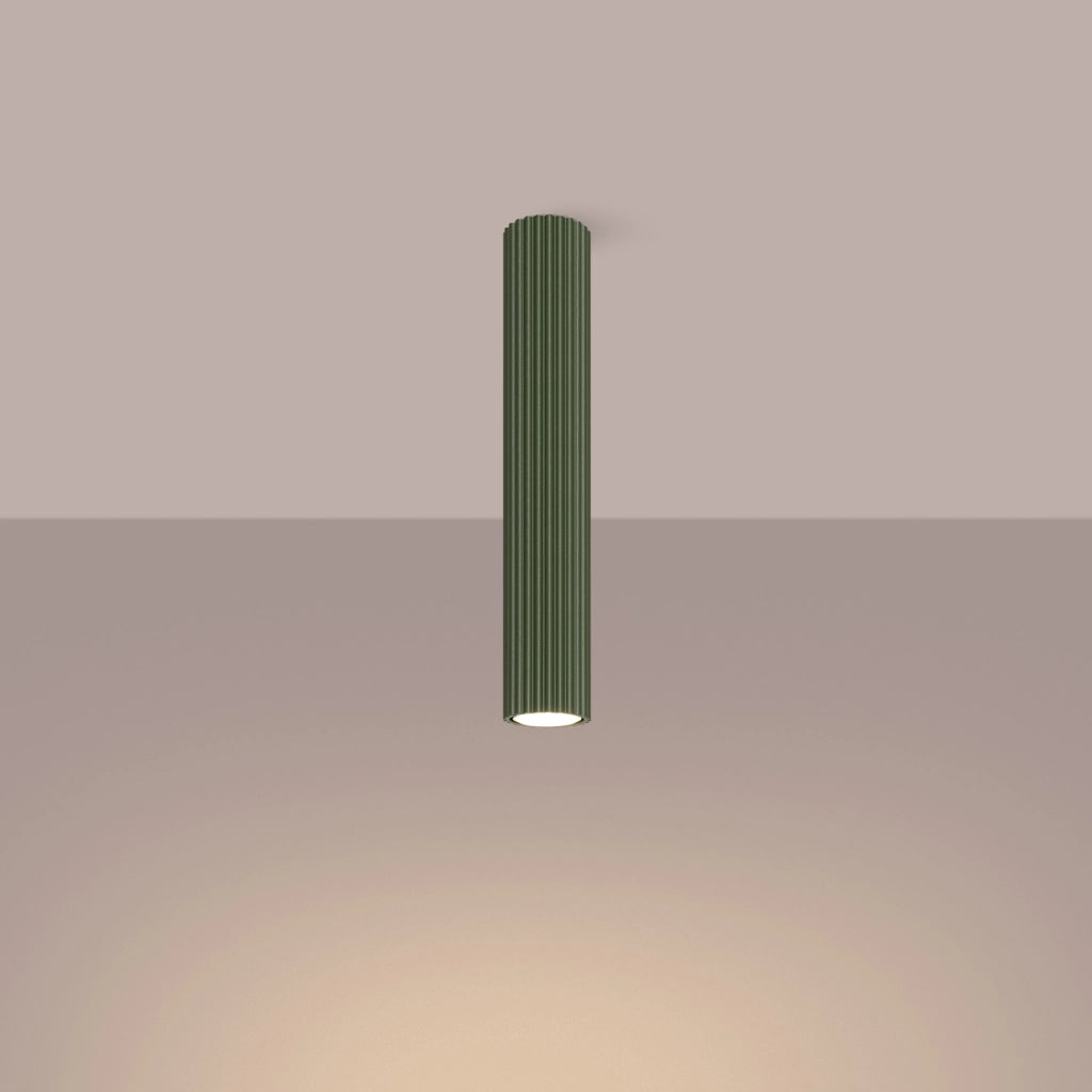 Lampada da soffitto KARBON 40 verde oliva