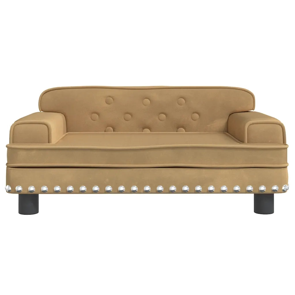 Lettino per Cani Marrone 70x45x30 cm in Velluto 171887