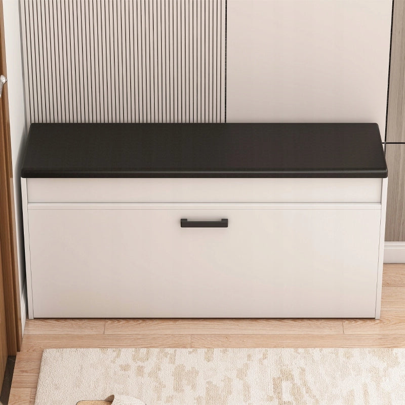 Armadio per scarpe con seduta e ripostiglio grande, 2 ripiani, bianco, apribile, 100 cm