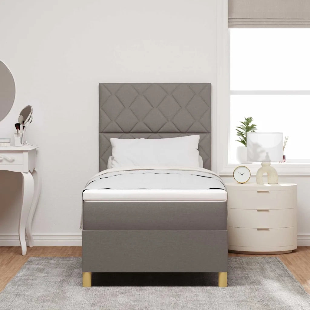 Letto a Sorgente LED con materasso Talpa 90 x 200 cm Tessuto 3343149