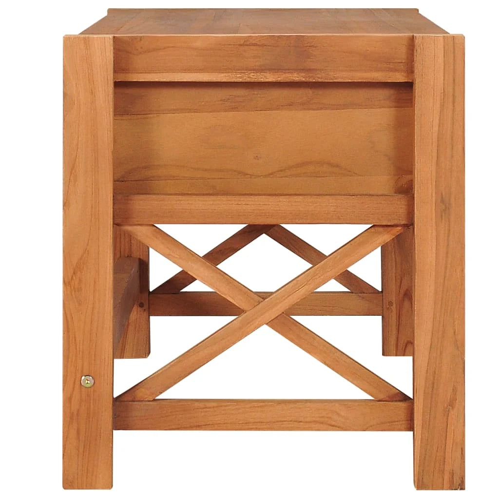 Mobile TV multimediale scaffale TV credenza mobile TV sala da pranzo soggiorno camera da letto 100 x 40 x 45 cm legno di teak marrone 02_0025532