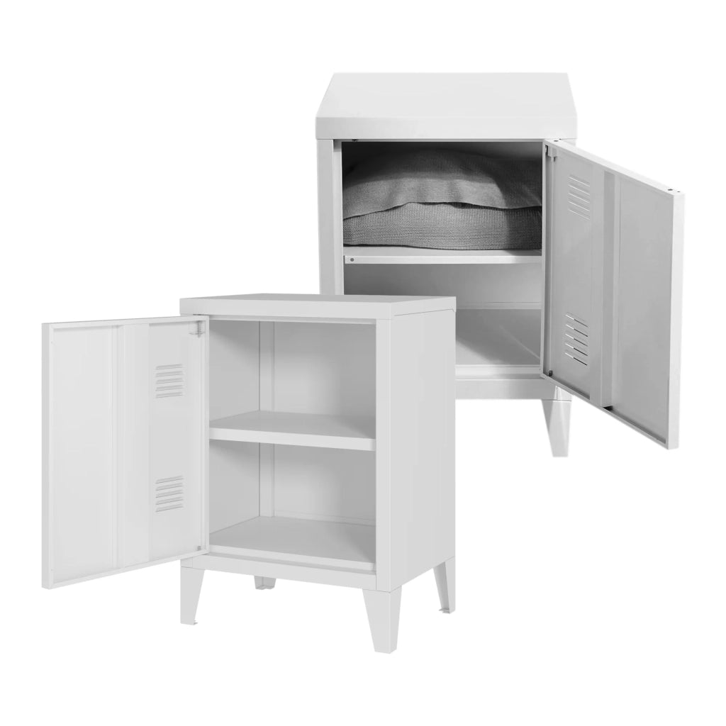 Set di 2 comodini 57 x 40 x 30 cm bianco 03_0009722