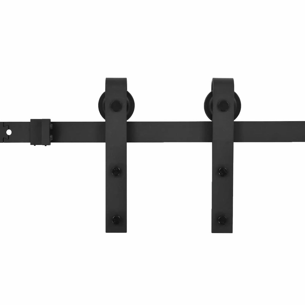 Porta scorrevole Naturale e Nero 80 x 210 cm 3444897