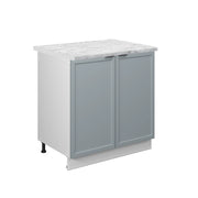 Mobile lavello cucina Fame-Line Blu-grigio chiaro/Bianco 80 cm, PL Marmo Vicco