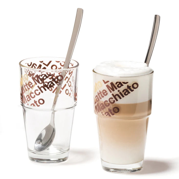 Caffé Latte SOLO 410 ml marrone 4 pezzi (2 bicchieri e 2 cucchiai)