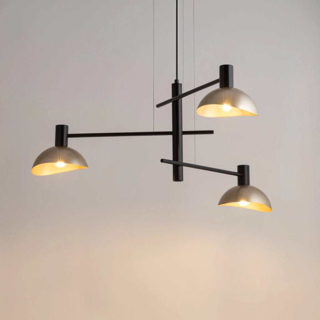 Lampada a sospensione Artis nero oro 3xE14 Sigma Lighting