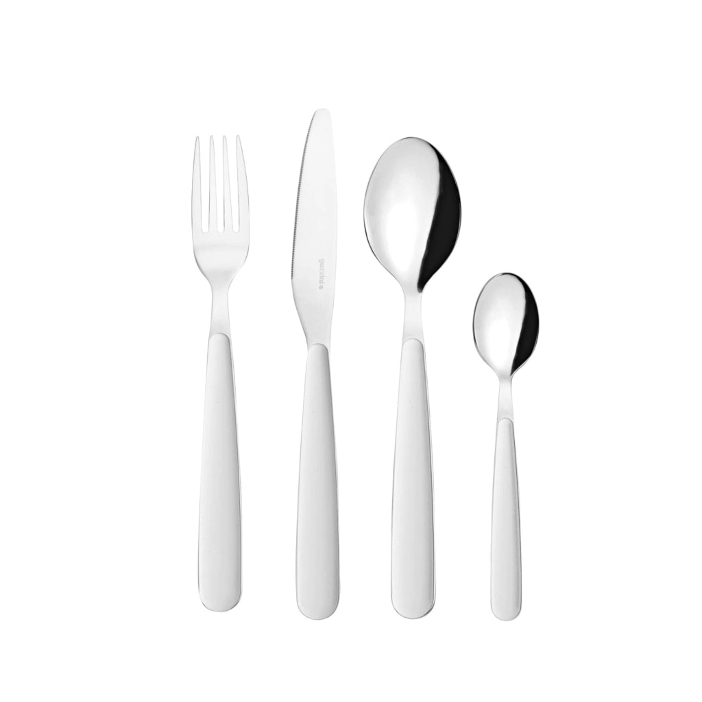 Set 24 posate Pop colore bianco