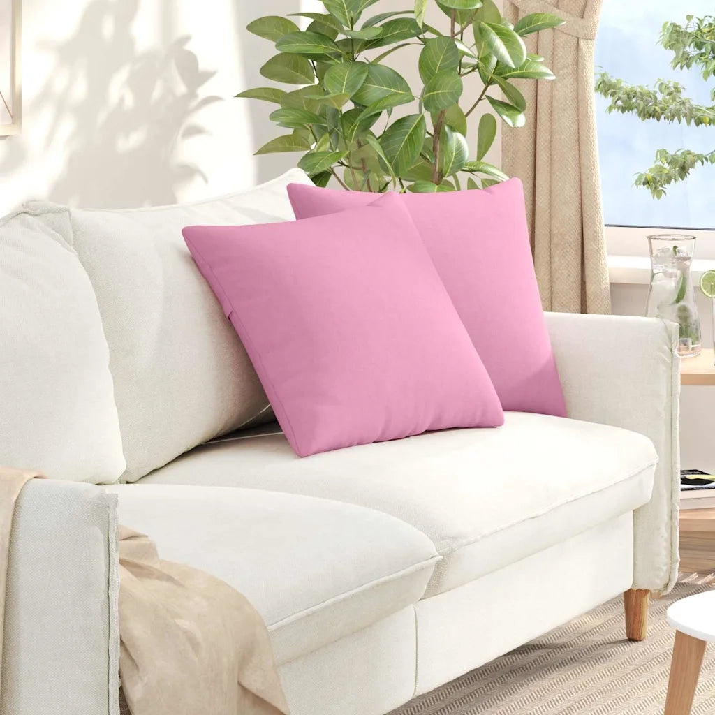 Cuscini da Divano 2 pcs Rosa 50 x 50 cm Tessuto 42013969