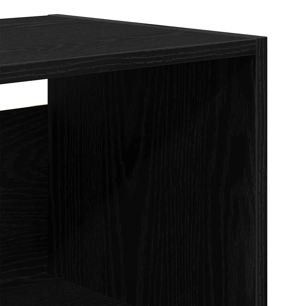 Credenza-Buffet-Armadio da cucina Rovere Nero 69,5 x 34 x 180 cm Legno multistrato 798380