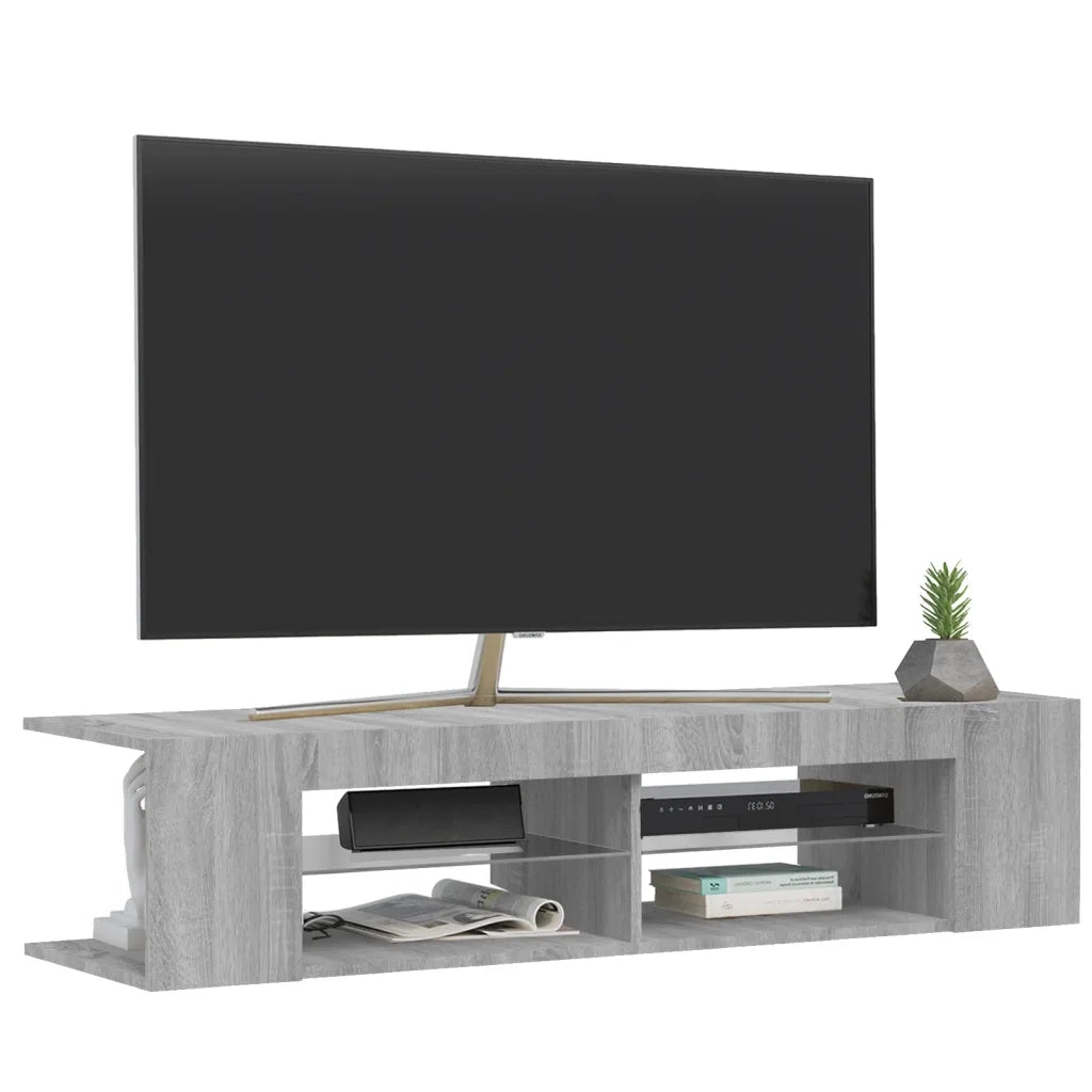 Mobile Porta TV con Luci LED-Mobile per TV-Credenza TV Grigio Sonoma 135x39x30 cm