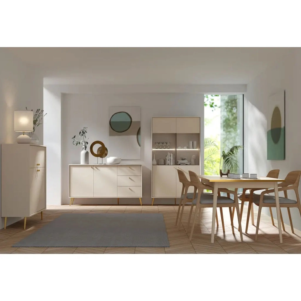Tavolo da pranzo design AZURÉA – 180 cm – Colore sabbia