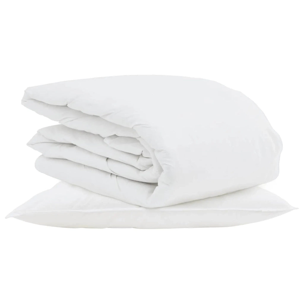 Piumone | Duvet Estivo con cuscino 2 pz Bianco Piuma d'anatra