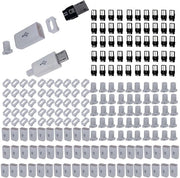 50 pezzi di connettore Micro USB tipo B per saldatura (bianco)