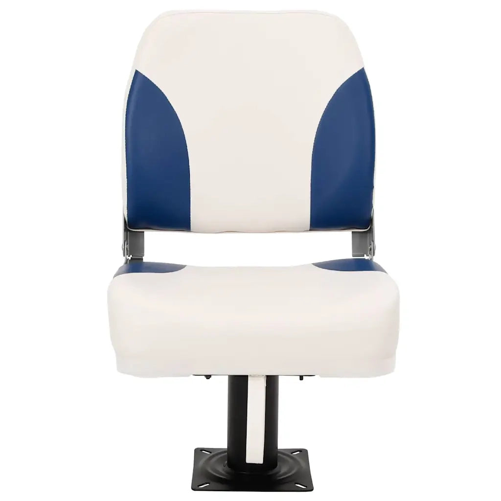 Set di 2 Sedili Pieghevoli per Barca Blu e Bianco 41x36x48 cm 3284287