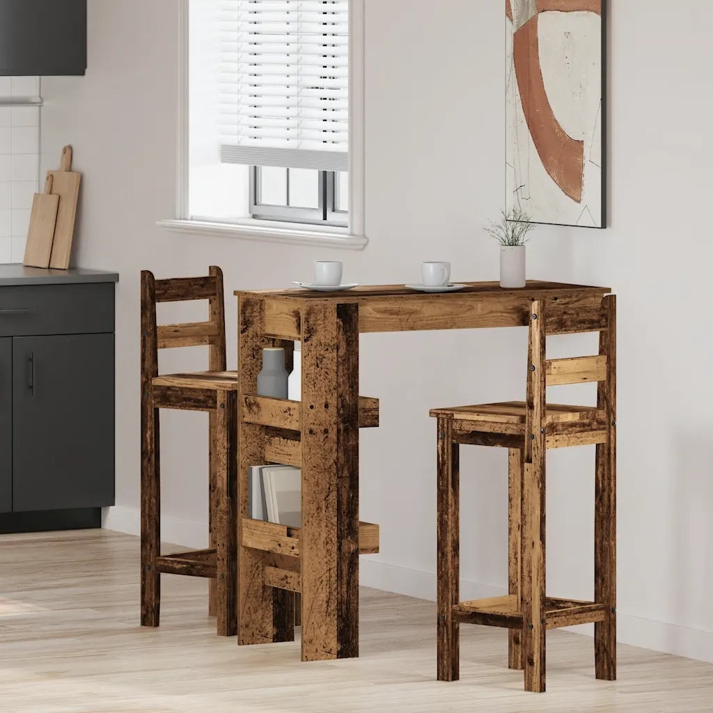 Bancone da Muro Legno Antico 102x45x103,5cm Legno Multistrato 856860