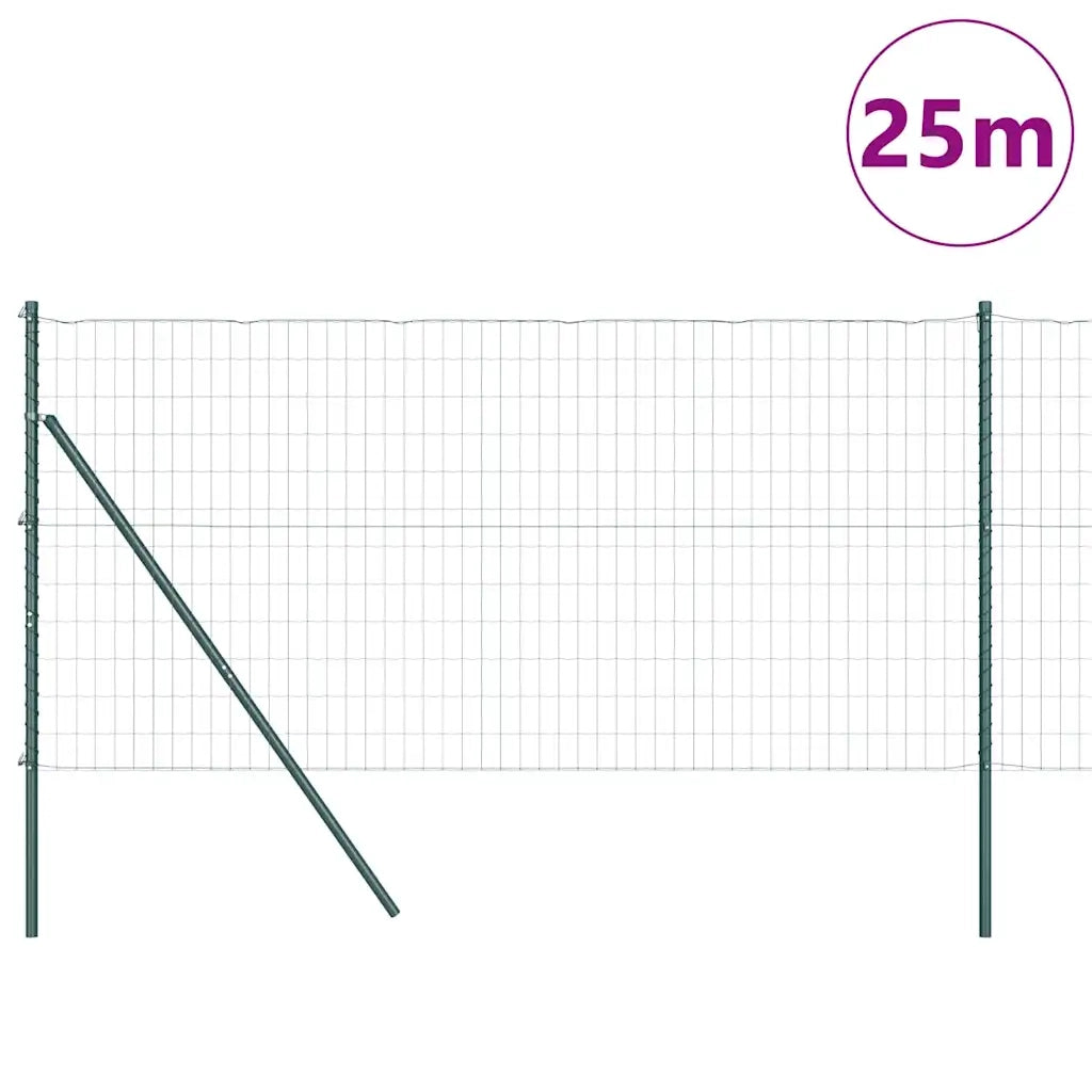 Recinzione con Posto Verde 1,2 x 25 m Acciaio e PVC 3350325